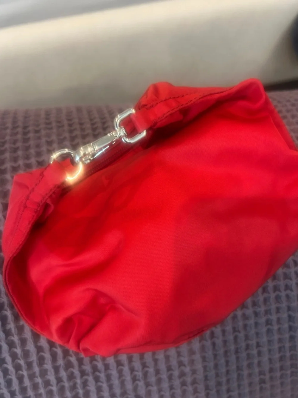 Prada Red Nylon Mini Hobo - Picture 2 of 9